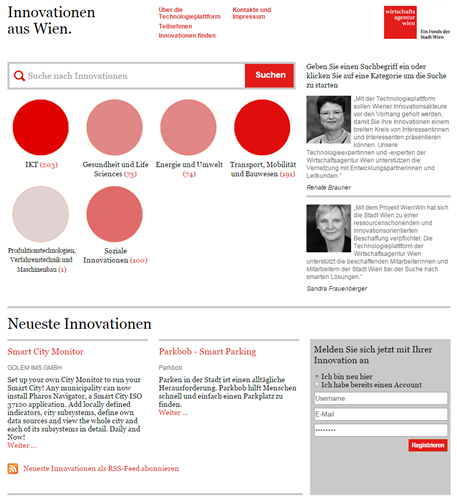 Smart City Monitor is recognized as "Innovation from Vienna" by City Administration, 13.05.2015
